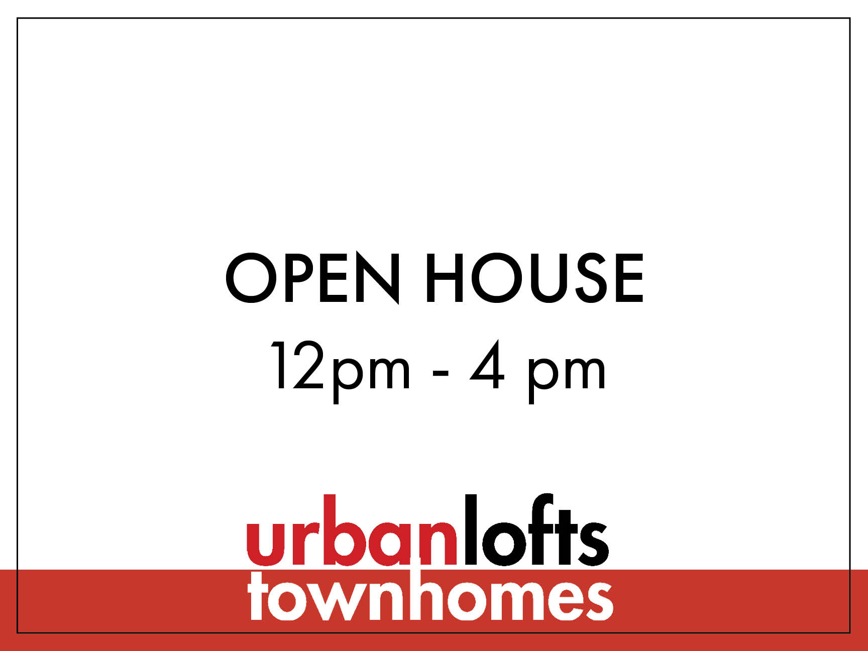 Urban Lofts Townhomes Open House