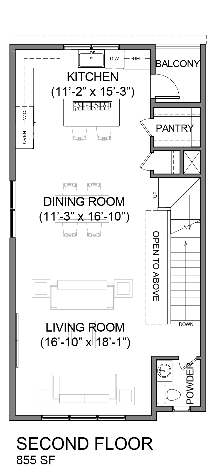 Uptown North - Duo B Three-story, Second floor